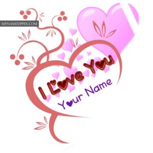 Write Name Love Beautiful Heart Design Greeting Card Picture