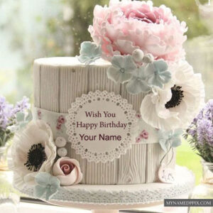 Write Name Beautiful New Birthday Cake Flowers Decoration Photos