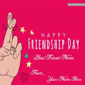 Happy Friendship Day Special Name Wish Card Sent Status Photo