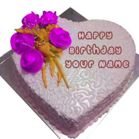 Write Name Happy Birthday Wishes Cake Images Love Heart