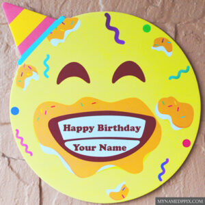Happy Birthday Funny Cake With Name Write Image Editing Online