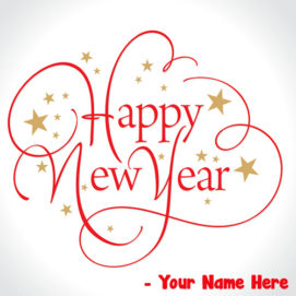 Best Love Greeting Card Happy New Year Wishes Name Writing
