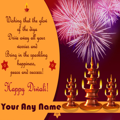 Diwali Greeting Card Name Write Pictures Online Create Free