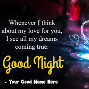 Name Editor Good Night Wishes Greeting Card Images Download
