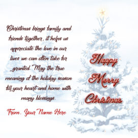 Name Greeting Card Merry Christmas Quotes Messages Images