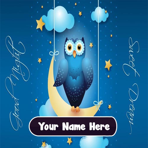 Write Name Special Wishing Good Night Image Editor Online