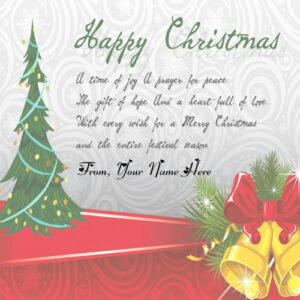 2019 Happy Christmas Wishes Quotes Wish Card Name Writing