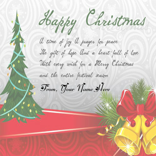 2019 Happy Christmas Wishes Quotes Wish Card Name Writing_500X500