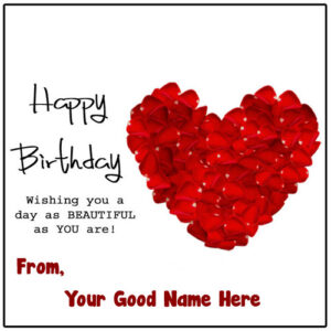 Love Birthday Greeting Card Name Wishes Send Photo