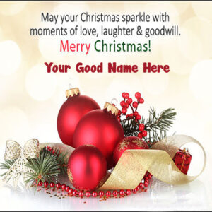 Name Write Christmas Greeting Card Whatsapp Status Download