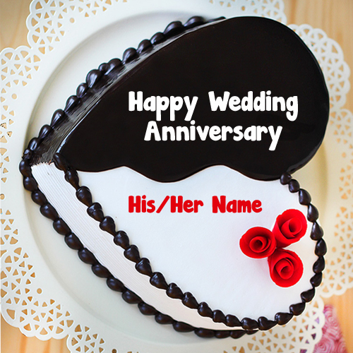 Happy Marriage Anniversary Cake With Name And Photo