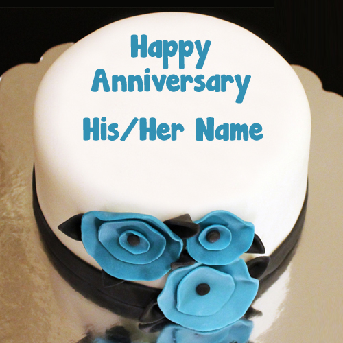 Sweet Anniversary Cake Name Wishes Send Photo Online_500X500