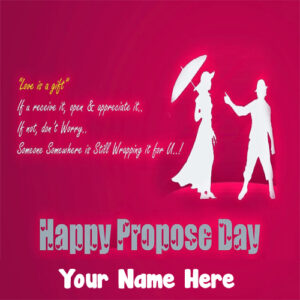 2019 Happy Propose Day Couple Name Wishes Photo Edit