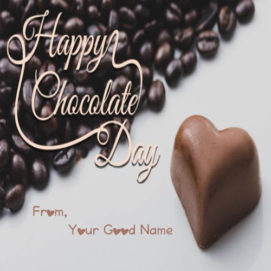 Happy Chocolate Day Wishes Name Print Photo 2019