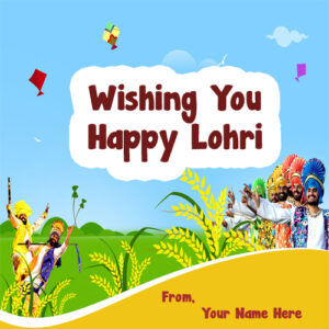 Happy Lohri Wishes Name Status Photo Send Editor