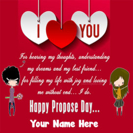 Happy Propose Day Lover Name Quotes Cute Image