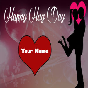 Romantic Happy Hug Day Lover Name Write Picture Send