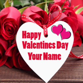 Romantic Photo Valentine's Day Wishes Name Create Card