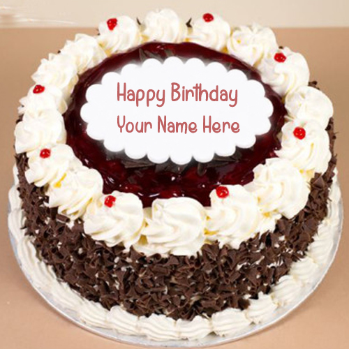 Chocolate Sweet Birthday Cake Send Name Wishes Images_500X500