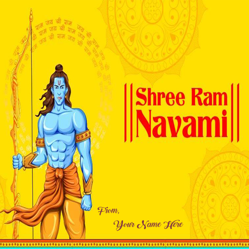 Name Write Rama Navami 2023 Beautiful Greeting Card Send