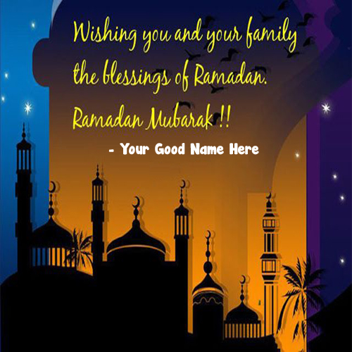 Ramadan Kareem Greeting Card With Name Images Editor Free