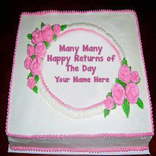 Flowers Happy Birthday Name Wishes Cakes