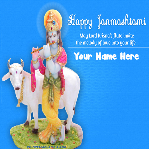 Write Name On Happy Janmashtami Wishes