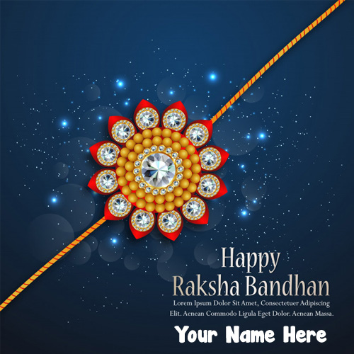 Write Name On Pictures Raksha Bandhan DP