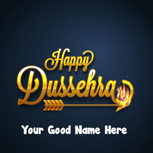 Your Name Wish Card 2023 Happy Dussehra