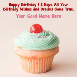 Write Name Pix Birthday Wish Card Photos