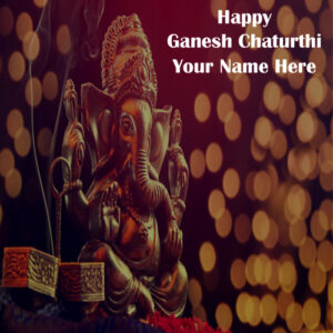 Happy Ganesh Chaturthi Name Greeting Pic