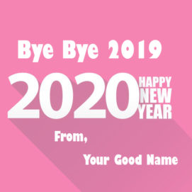 Goodbye 2019 Welcome New Year Image With Name Card