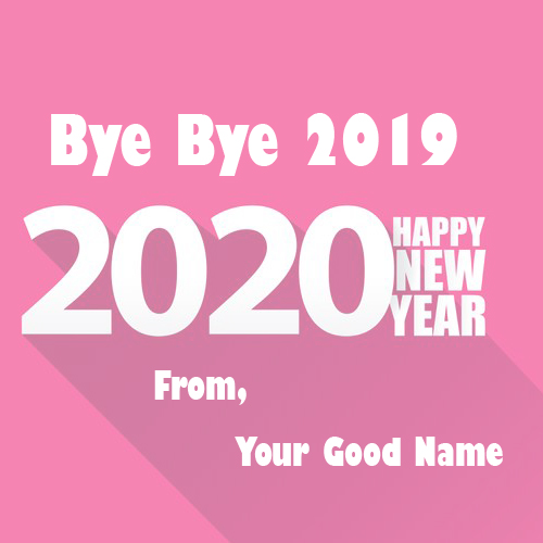 Goodbye 2019 Welcome New Year Image With Name Card_500X500