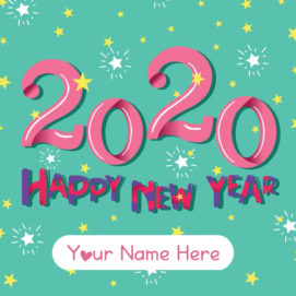 New Year's Greetings With Name Photo Create Card Online