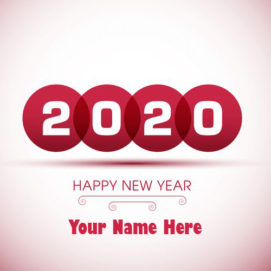 Online Name Write Greeting Card New Year Wishes