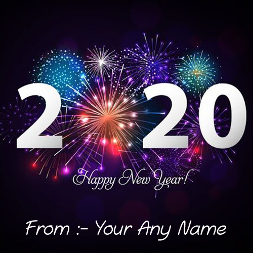 Write Name On Happy New Year 2020 Image Free Download_500X500