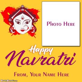Navratri Name And Photo Greeting Card Create Online Free Download