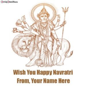 Festival Happy Navratri Wishes Latest Wallpapers Create Name
