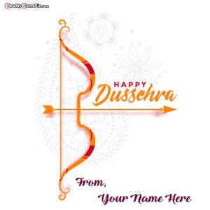 God Shri Ram Festival Happy Dussehra Celebration Hindu Best Wishes Photo With Your Name Whatsapp Status Sending Pictures Download Free, 2021 Happy Dussehra Unique Images Editor Name Option.