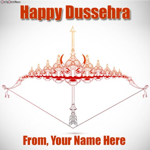 Hindu Festival Happy Dussehra Pictures Write Name Wishes_500X500