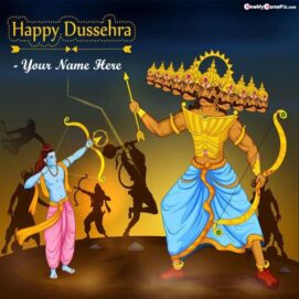 Happy Dussehra 2021 Photo With Your Name Card Create Online