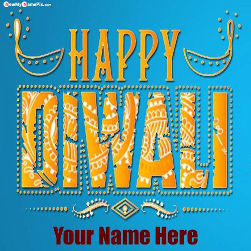 Deepavali Greeting Card With Name Writing