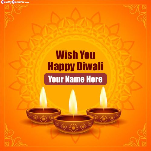 Hindu Festival Diwali Wishes Pictures Edit By Custom Name Text