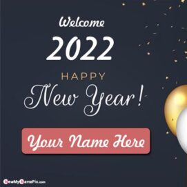 New Year 2022 Wishes Write Name Pic Online