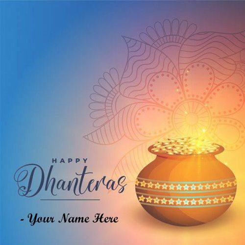 Festival Dhanteras Wishes Images Edit Name Card Online_500X500