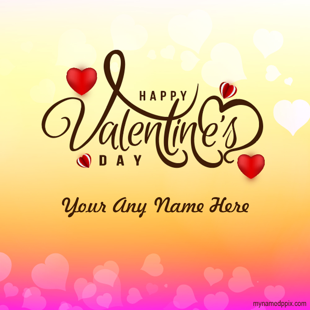 2023 Latest Happy Valentines Day Wishes With Name Card