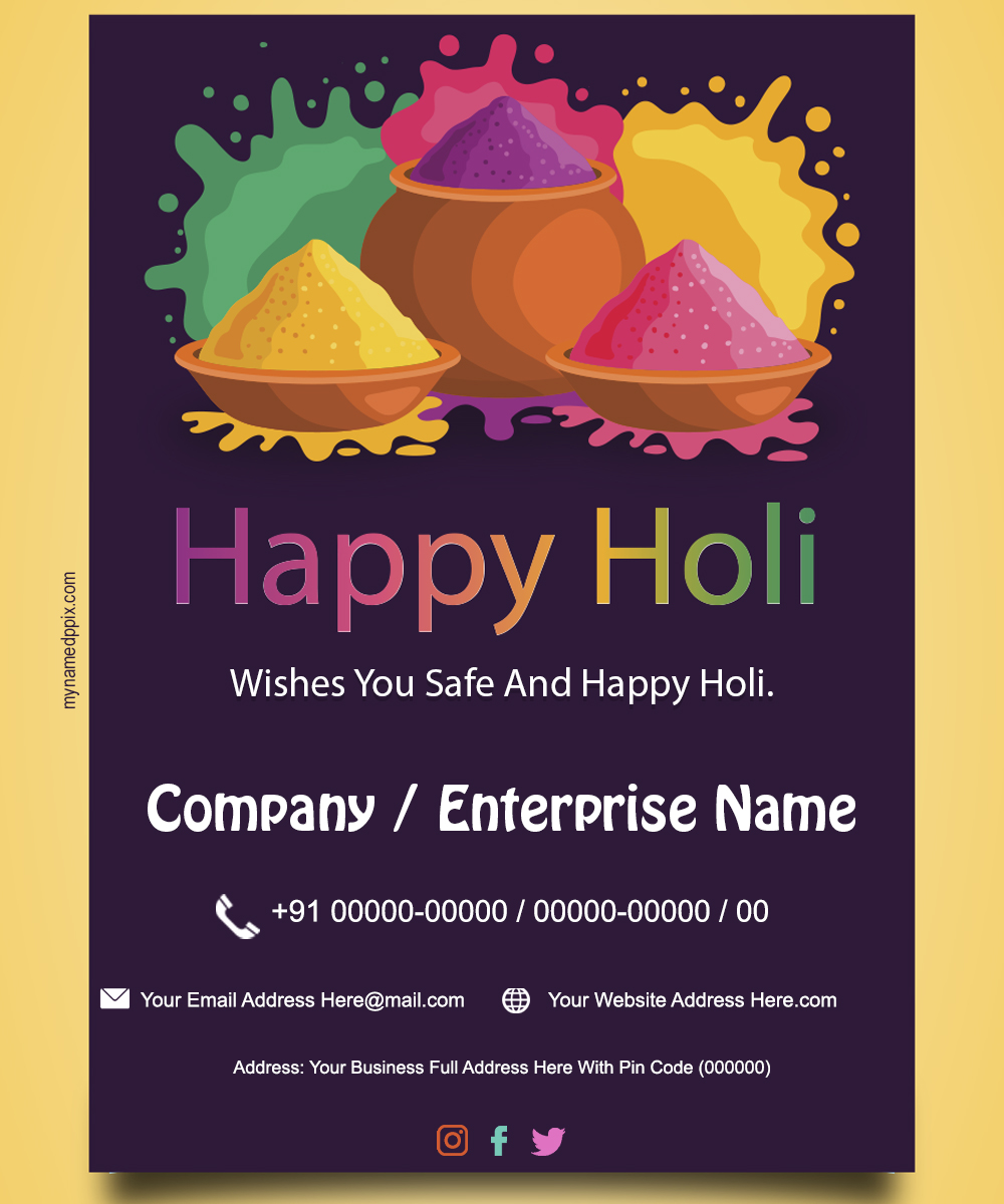 Corporate Happy Holi Festival Wishes Pictures Editing Free Download_1000X1200