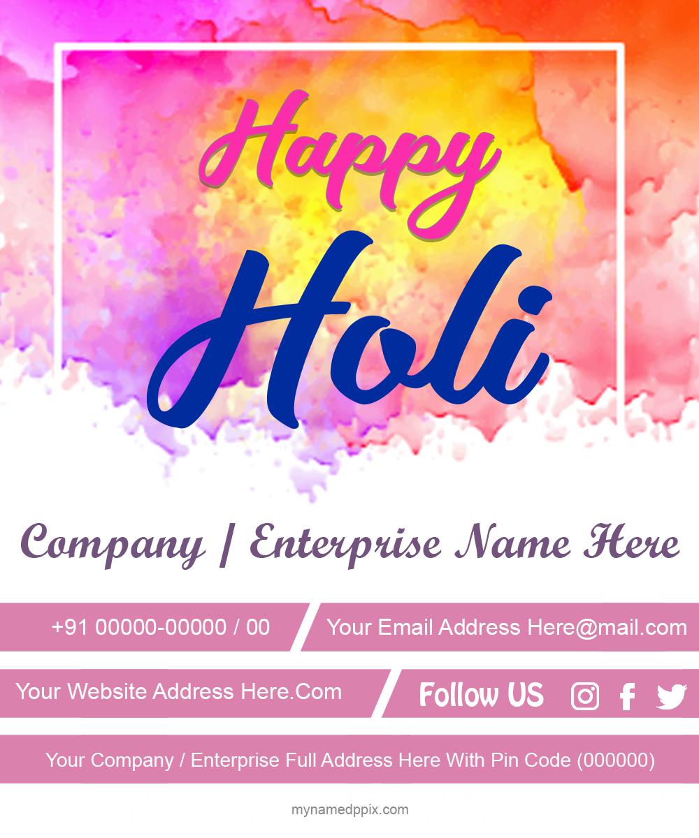 Happy Holi Wishes Corporate Greeting Card Create Online