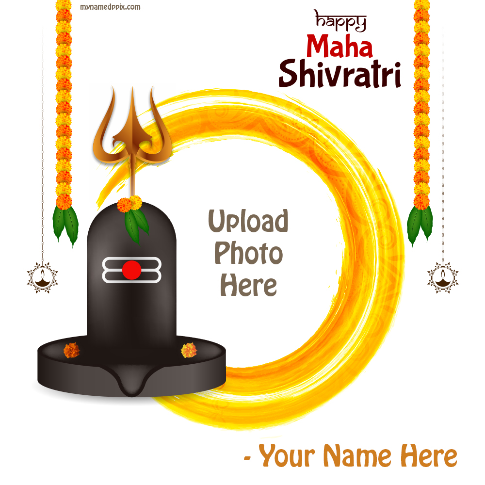 Shubh Shivratri Wishes Photo Edit Your Name Greeting Card