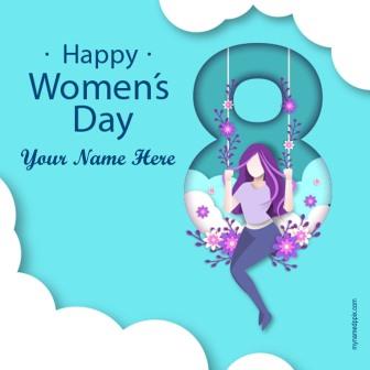 2023 Happy Women's Day Photo Editing Name Card_336X336